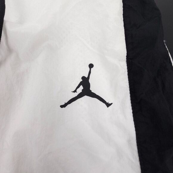 NIKE Jordan JSW DIAMOND TRACK PANT White Black Nylon Sweatpant Athleisure Sporty - Picture 5 of 9